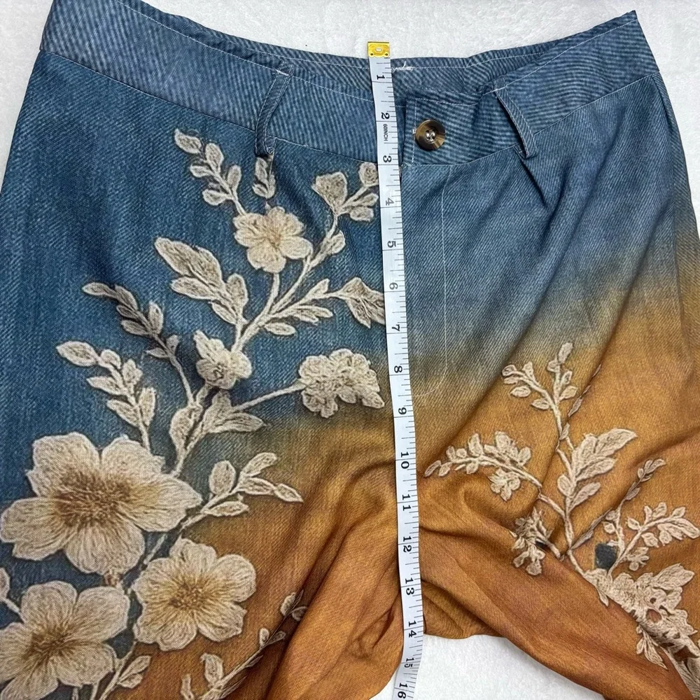 Floral Ombre Wide Leg Pants - Picture 6 of 11
